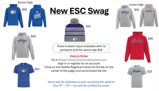 ESC branded clothing