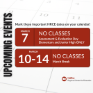 March-Important HRCE dates